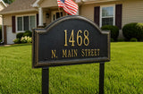 Lawn Mounted Providence Arch Address Plaque – 17" x 9.5" x 1.25", 6 Colors, Two 20" Stakes