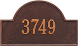 Extra Large Whitehall™ Personalized Cast Metal Address Plaque with Arch Top