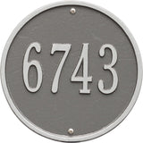 Standard Size Personalized ROUND Cast Metal Address Plaque