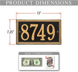 The Double Line Lawn Sign. Made in the USA. BEWARE OF IMPORT IMITATIONS. Display your address and street name. Custom house number sign.