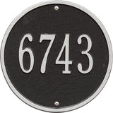 Standard Size Personalized ROUND Cast Metal Address Plaque