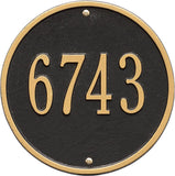 Standard Size Personalized ROUND Cast Metal Address Plaque