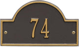 Small-Size Whitehall™ Personalized Cast Metal Address Plaque with Arch Top