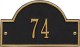 Small-Size Whitehall™ Personalized Cast Metal Address Plaque with Arch Top