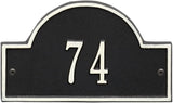 Small-Size Whitehall™ Personalized Cast Metal Address Plaque with Arch Top