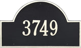 Extra Large Whitehall™ Personalized Cast Metal Address Plaque with Arch Top