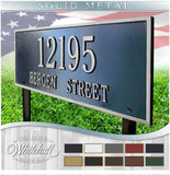 LAWN MOUNTED Hartford Address Sign - 10 SIGN COLORS AVAILABLE Measures 15.75" x 9.25"