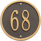 Small-Size Whitehall™ Personalized Round Cast Metal Address Plaque
