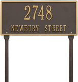 LAWN MOUNTED Hartford Address Sign - 10 SIGN COLORS AVAILABLE Measures 15.75" x 9.25"