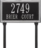 The Double Line Lawn Sign. Made in the USA. BEWARE OF IMPORT IMITATIONS. Display your address and street name. Custom house number sign.