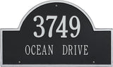 Extra Large Whitehall™ Personalized Cast Metal Address Plaque with Arch Top