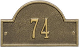 Small-Size Whitehall™ Personalized Cast Metal Address Plaque with Arch Top