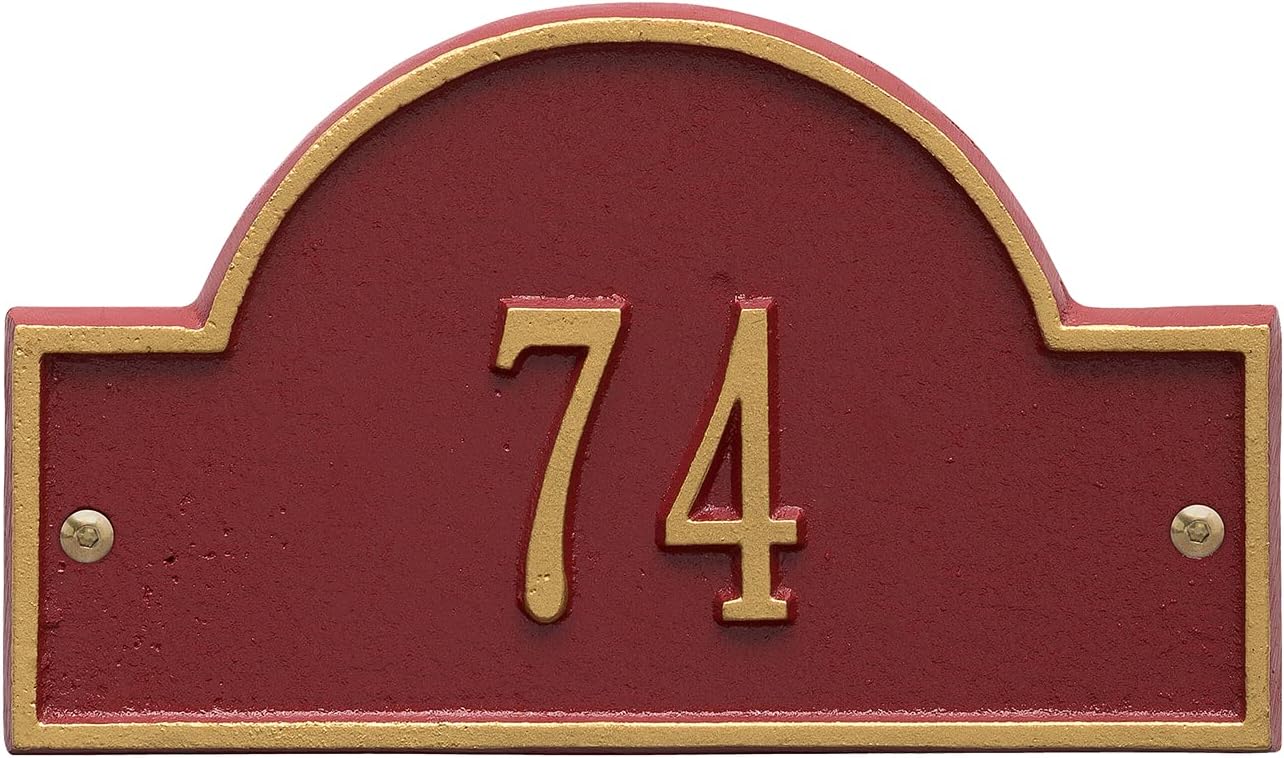 Personalized Cast Metal Address Plaque - Made In USA - View #6