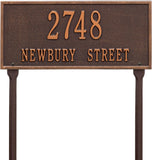 LAWN MOUNTED Hartford Address Sign - 10 SIGN COLORS AVAILABLE Measures 15.75" x 9.25"