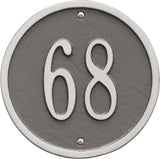 Small-Size Whitehall™ Personalized Round Cast Metal Address Plaque