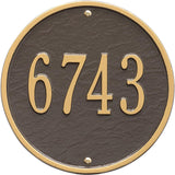 Standard Size Personalized ROUND Cast Metal Address Plaque