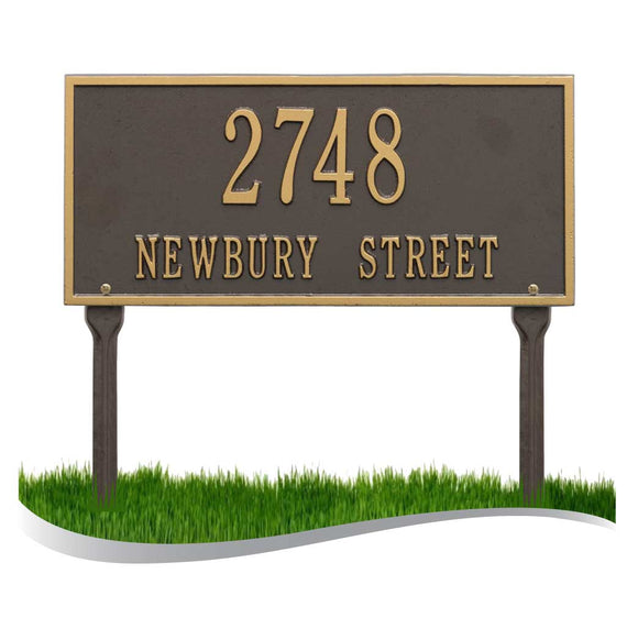 LAWN MOUNTED Hartford Address Sign - 10 SIGN COLORS AVAILABLE Measures 15.75