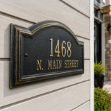 Providence Arch Address Plaque – 17" x 9.5" x 1.25", 6 Colors