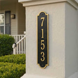 The Richmond Vertical Address Plaque -- 11 SIGN COLORS AVAILABLE, Measures 4" x 19" x 0.375"