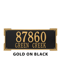 The Roanoke Estate Address Plaque -- 11 SIGN COLORS AVAILABLE, Measures 23" x 9.5" x 0.375"