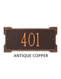 The Roanoke-Mini Numbers Address Plaque - 11 SIGN COLORS AVAILABLE, Measures 12" x 5.75" x 0.375"