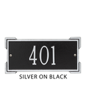 The Roanoke-Mini Numbers Address Plaque - 11 SIGN COLORS AVAILABLE, Measures 12" x 5.75" x 0.375"