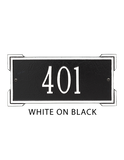 The Roanoke-Mini Numbers Address Plaque - 11 SIGN COLORS AVAILABLE, Measures 12" x 5.75" x 0.375"