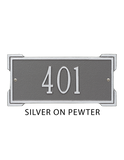 The Roanoke-Mini Numbers Address Plaque - 11 SIGN COLORS AVAILABLE, Measures 12" x 5.75" x 0.375"