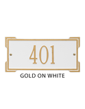 The Roanoke-Mini Numbers Address Plaque - 11 SIGN COLORS AVAILABLE, Measures 12" x 5.75" x 0.375"