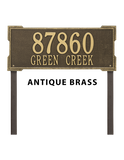 Lawn Mounted Roanoke Estate Plaque -- 11 SIGN COLORS AVAILABLE, Measures 23" x 9.5" x 0.375" The Lawn stakes are 20" long