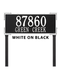 Lawn Mounted Roanoke Estate Plaque -- 11 SIGN COLORS AVAILABLE, Measures 23" x 9.5" x 0.375" The Lawn stakes are 20" long