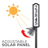 Aurora Solar LED Address Post Measures - 40.5" x 4.5" x 1.25" Double-sided