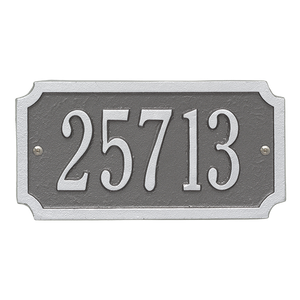 The Cut Corner Numbers Address Plaque -- 11 SIGN COLORS AVAILABLE, Measures 9.75" x 5" x 0.375"