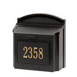 Personalized Whitehall Wall Mailbox with Address Plaque -- 4 COLORS AVAILABLE, Box Dimensions - 14.5" x 15" x 8"