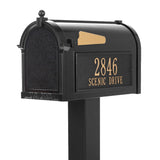 Personalized Whitehall Premium Mailbox with Side Address Plaques & Post Package --  4 COLORS AVAILABLE, DIMENSIONS - 9.625" X 13" X 20.375"