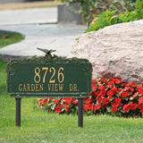 Personalized Cast Metal Yard Plaque - The Butterfly Rose Lawn Sign. Measures - 17" x 10.625" x 3.75". 4 Colors Available