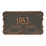 Personalized Cast Metal Address plaque - The Leroux Grande sign. Display your address Custom house number sign. Measures - 17.5" X 10.0" X 0.6". 5 Colors Available