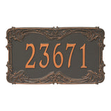 Personalized Cast Metal Address plaque - The Leroux Extra Grande sign. Display your address Custom house number sign. Measures - 21.6" X 12.75" X 0.6". 5 Colors Available