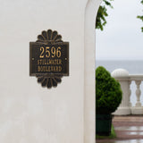 Personalized Cast Metal Address plaque - The Coquille Grande Display your address Custom house number sign. Measures - 11.5" X 17.50" X 0.6". 5 Colors Available