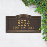 Personalized Cast Metal Address plaque - The Extra Large Arbor Grande Display your address Custom house number sign. Measures - 24.5" X 12.90" X 0.6". 5 Colors Available