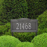 Personalized Cast Metal Address plaque - The Extra Large Arbor Grande, Lawn Sign Display your address Custom house number sign. Measures - 24.5" X 12.90" X 0.6". 5 Colors Available