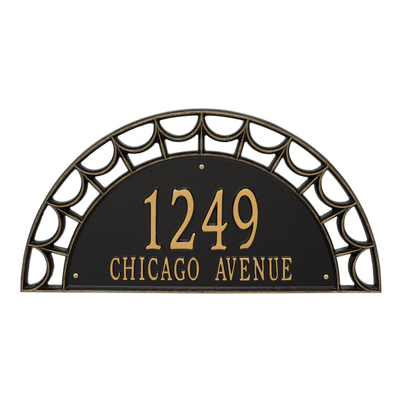 Personalized Cast Metal Address plaque - The Federal Extra Grande sign. Display your address Custom house number sign. Measures - 24.0