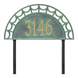 Personalized Cast Metal Address plaque - The Federal Extra Grande Lawn sign Display your address Custom house number sign. Measures - 24.0" X 12.0" X 0.6". 5 Colors Available