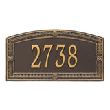 The Hamilton AddressPlaque (Wall Mounted Plaque)-- 6 SIGN COLORS AVAILABLE, Measures 17" x 9" x 0.375"