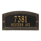 The Hamilton AddressPlaque (Wall Mounted Plaque)-- 6 SIGN COLORS AVAILABLE, Measures 17" x 9" x 0.375"