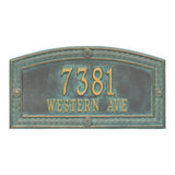 The Hamilton AddressPlaque (Wall Mounted Plaque)-- 6 SIGN COLORS AVAILABLE, Measures 17" x 9" x 0.375"