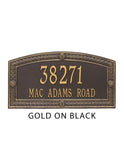 The Hamilton LARGE ESTATE Address Plaque (Wall Mounted Plaque) --  6 SIGN COLORS AVAILABLE