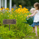 The Garden Welcome Lawn sign. Measures - 14.75" x 5.625" x 0.375". 4 Colors Available.