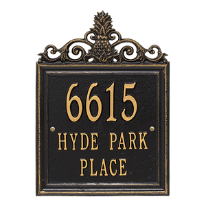 The Lanai Address Plaque (Wall Mounted Plaque) -- 7 SIGN COLORS AVAILABLE, Measures 15" x 11" x 0.375"