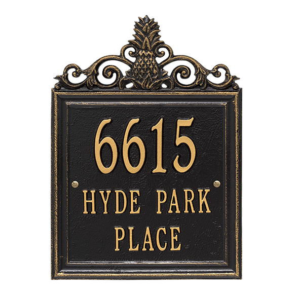 The Lanai Address Plaque (Wall Mounted Plaque) -- 7 SIGN COLORS AVAILABLE, Measures 15